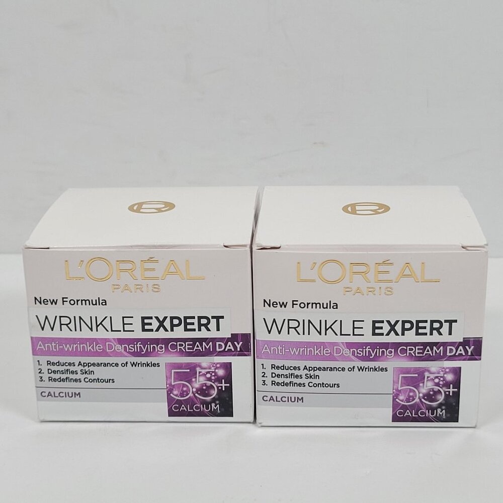 LOréal Paris Wrinkle Expert 55+ Anti-Wrinkle Densifying Cream 50ml Set of 2 NIB